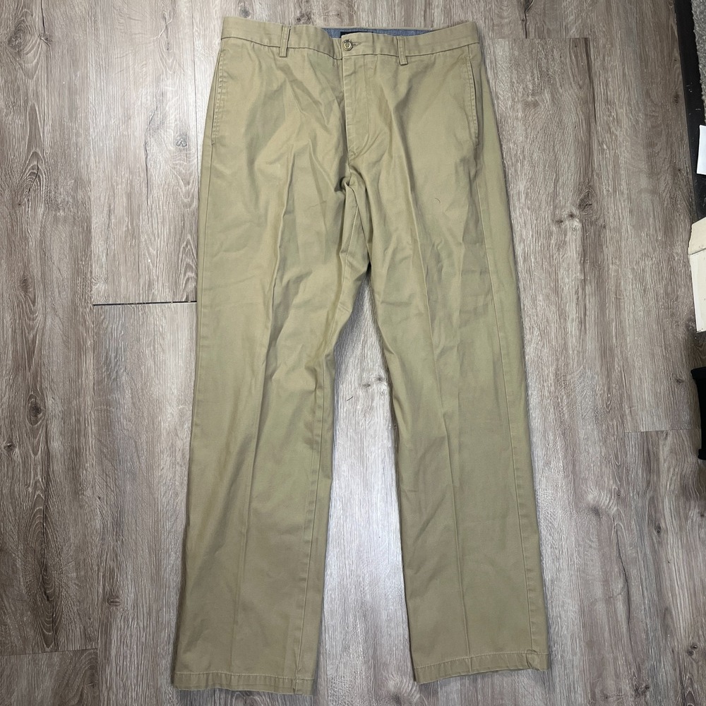 Banana Republic Gavin Chino Pants 35x34 Brown Tan Cotton 100% Cotton Straight